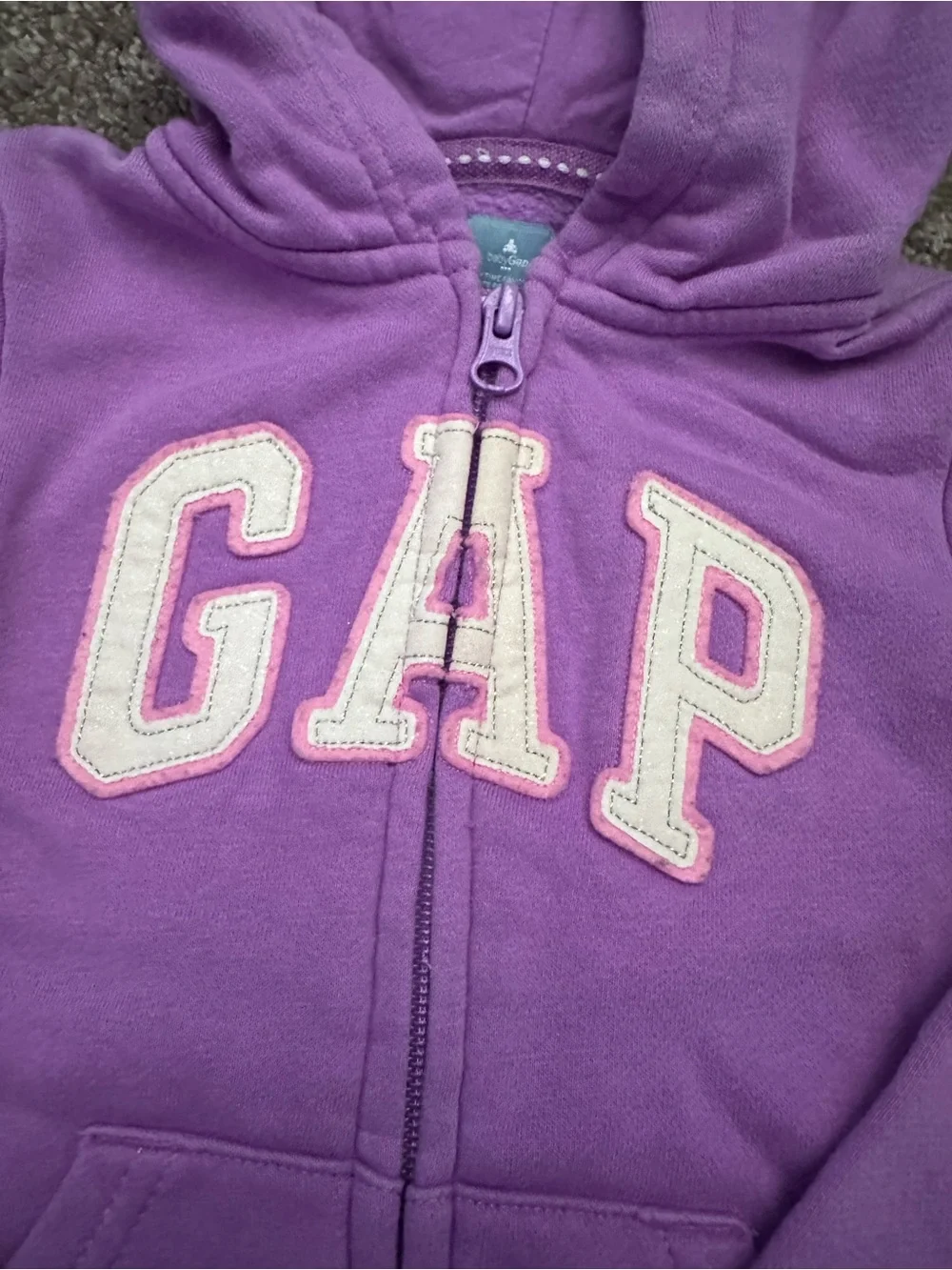 GAP Factory Girls' Purple Zip-Up Hoodie 3T
